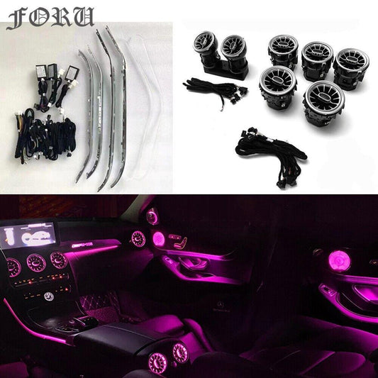 64 Colors Air Vent LED Ambient Light Set for Mercedes-Benz C Class W205 GLC X253