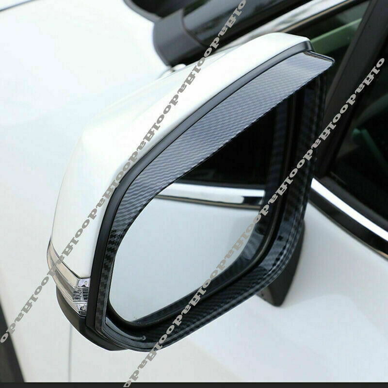 Carbon Fiber Rearview Mirror Rain Eyebrow Cover for Toyota Highlander 2020-2023