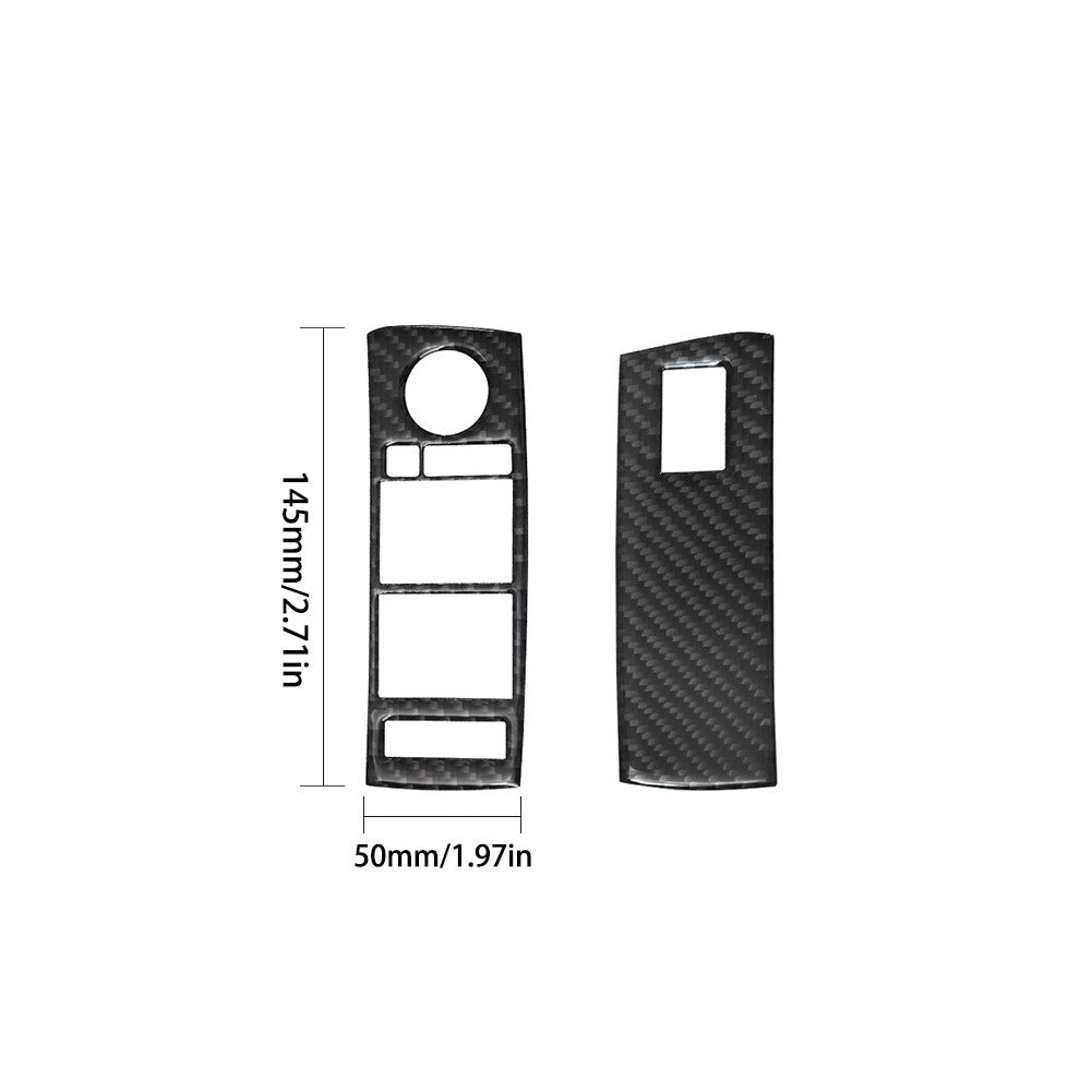 Carbon Fiber Interior Front Window Control Cover Trim for BMW X5 E53