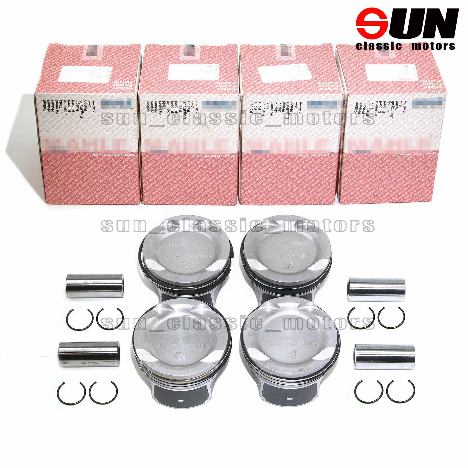 4-Piece Equipment Manufacturer Piston Ring Set STD for A200 72.20mm M282.914-