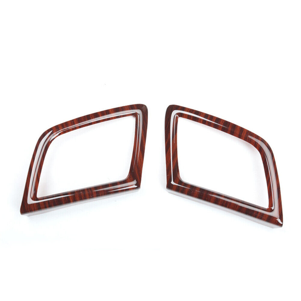 Car LR AC Air Outlet Vent Cover Trim 2PCS for Hyundai IX25 2015-2019 Red Wood
