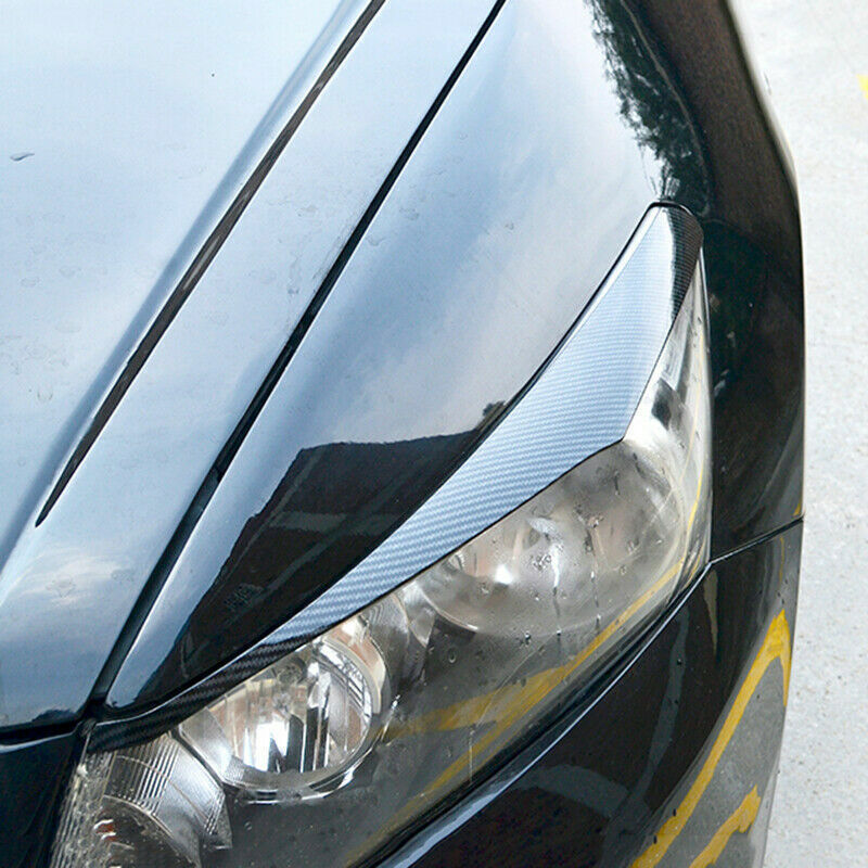 for Honda Accord 2008-2012 Carbon Look Headlight Front Lamp Eyelid Cover Trims