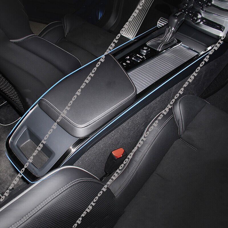 for Volvo S60 2019-23 Black titanium central console Gear shift panel Frame Trim