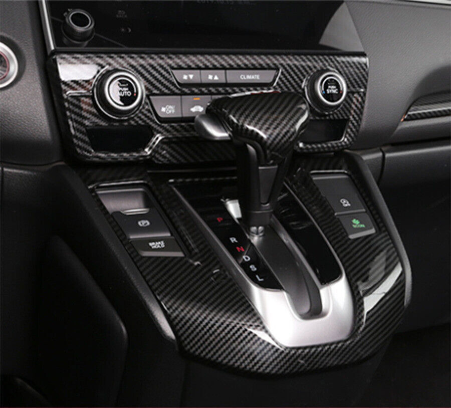 for Honda CRV CR-V 2017-22 ABS Carbon Fiber Console CD Panel Frame Cover Trim 1X