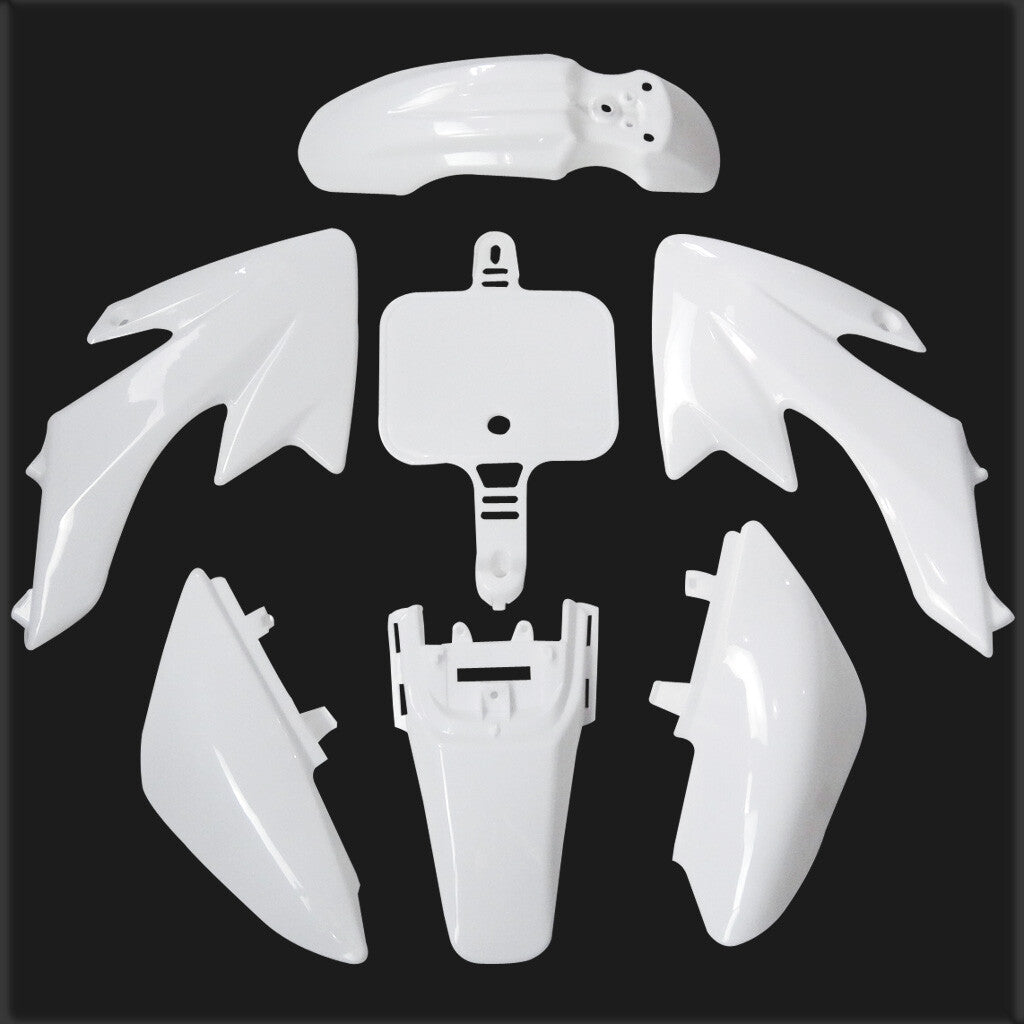 White Plastic Fender Kit for CRF50 for HONDA XR 50 CRF 50 SDG SSR 107 Pit Dirt Bike