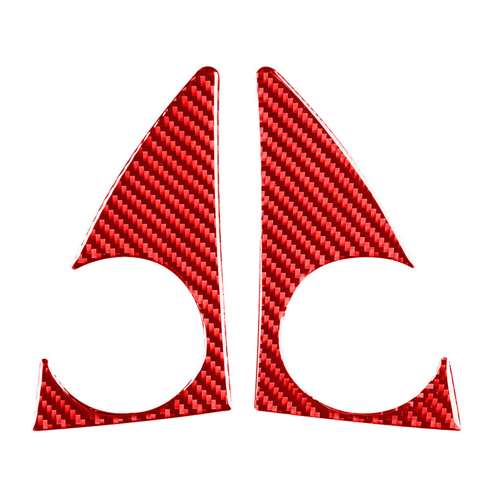 2x Carbon Fiber A Pillar Loudspeaker Panel Trim Red Fit for Toyota Tundra 2014-2021
