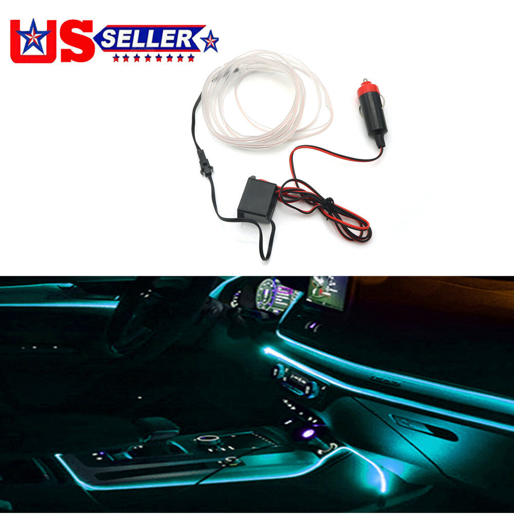 Car Interior LED Neon Lights Decor Atmosphere EL Wire String Strip Lamp 2M
