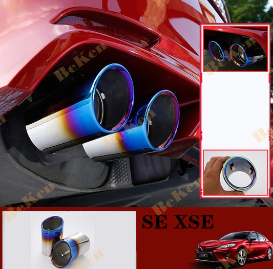 4X For 2018-2023 for Toyota for Camry SE/XSE Stainless Rear Exhaust Muffler Tip End Pipe