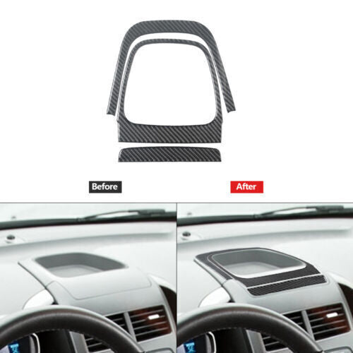 3-Piece Carbon Fiber Interior Dashboard Storage Cover for Sonic 12-16- n