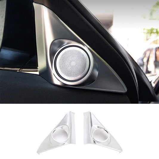 for Range Rover Evoque 2020-2025 Matte Silver A Pillar Horn Frame Cover Trim 2P