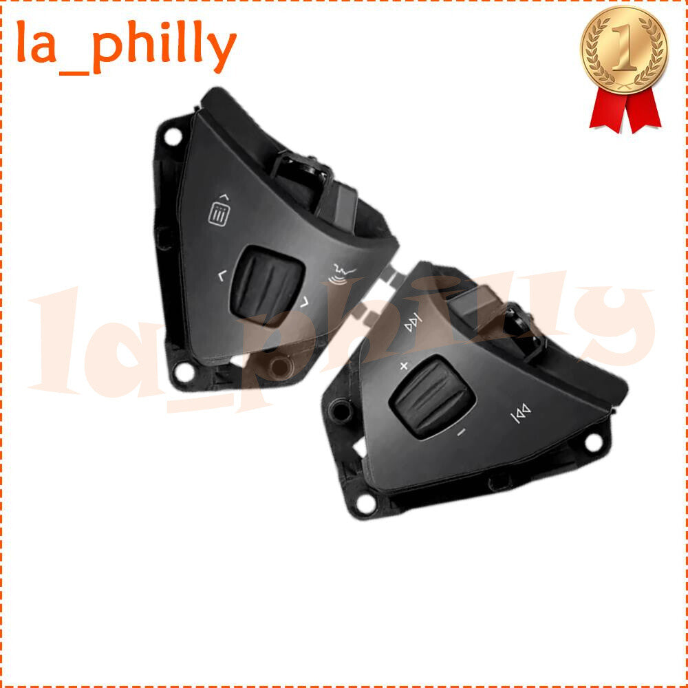 1 Pair Steering Wheel Control Buttons Black Fits for Tesla Model X S 2016 - 2021