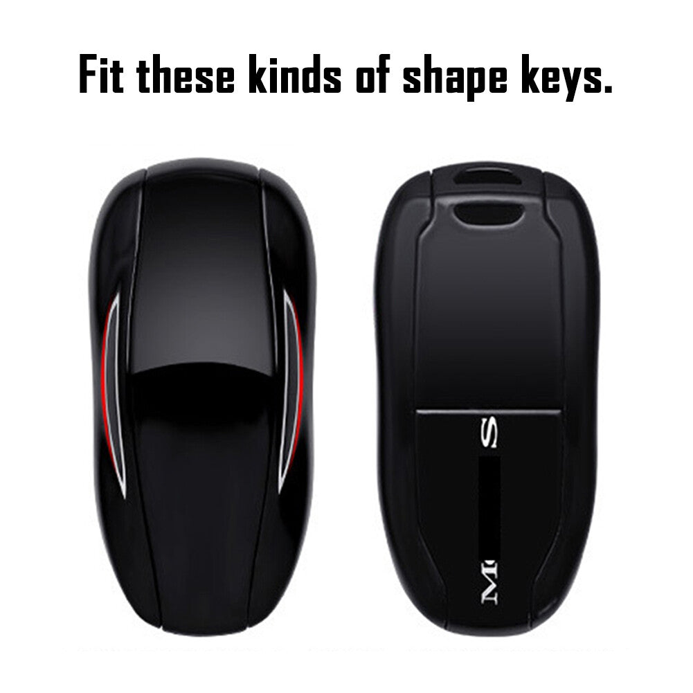 Carbon Fiber Car for Smart Key Fob Case Cover Accessories for Tesla Model 3 for Model S