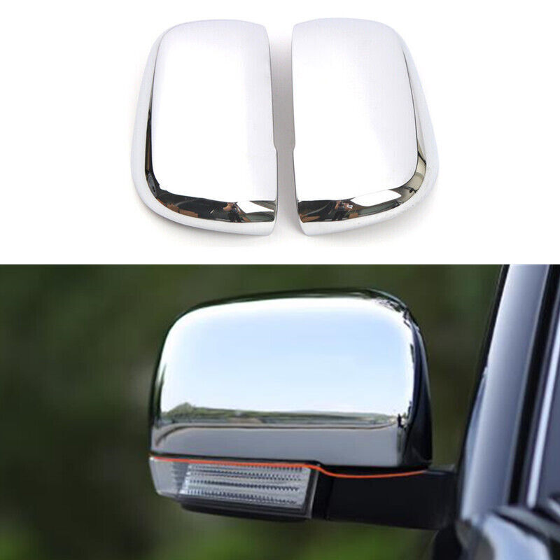 Chrome Side Rearview Mirror Cover Trim for Mitsubishi Pajero Montero 2009-2021