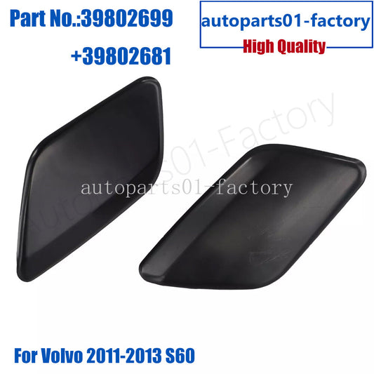 Front LeftRight Bumper Headlight Washer Nozzle Cover Cap for Volvo 11-2013 S60