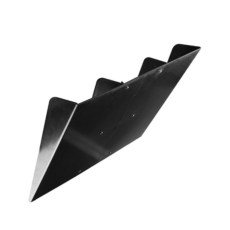 Universal 22''x19 ABS textured rear bumper center 4-fin diffuser fin exterior - n