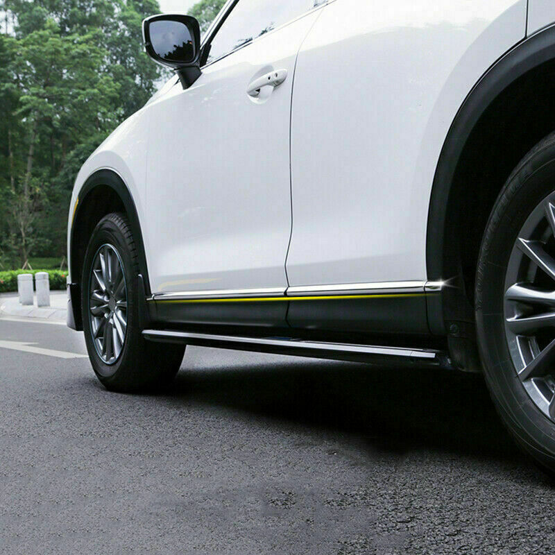 8x for Mazda CX-5 2017-2021 Chrome Steel Body Side Door Cover Molding Strip Trim