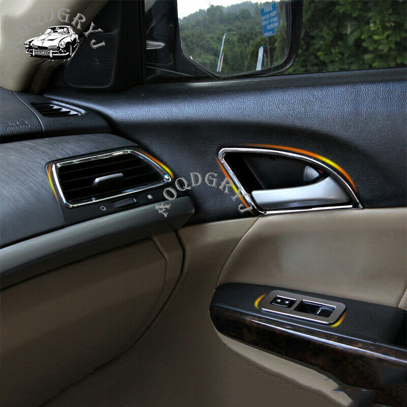 Silver Car Front Air Vent Outlet Frame Cover Trim for Honda Accord 4DR 2008-2012