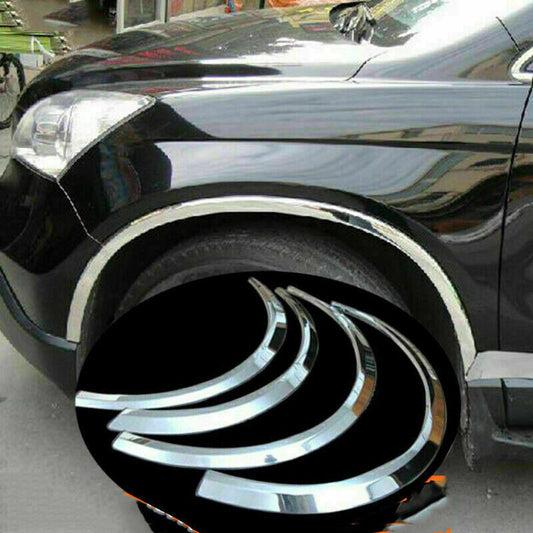 for Honda CRV CR-V 2007-11 Chrome Steel Fender Flare Wheel Arch Cover Trim Kit4