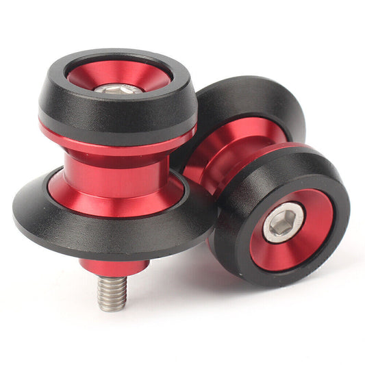6mm Swing Arm Spool Stand Screw Slider Red for Yamaha YZF R1 R3 R6 MT-09 MT-10