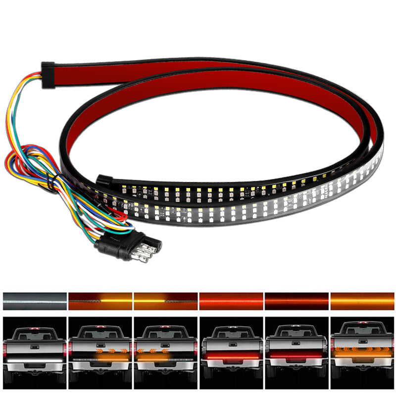 60 Truck Tailgate LED Light Bar Brake Reverse Turn Signal Stop Tail Strip