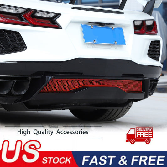 Stainless steel lower rear screen protector with mesh panel suitable for Corvette C8 2020-24 n