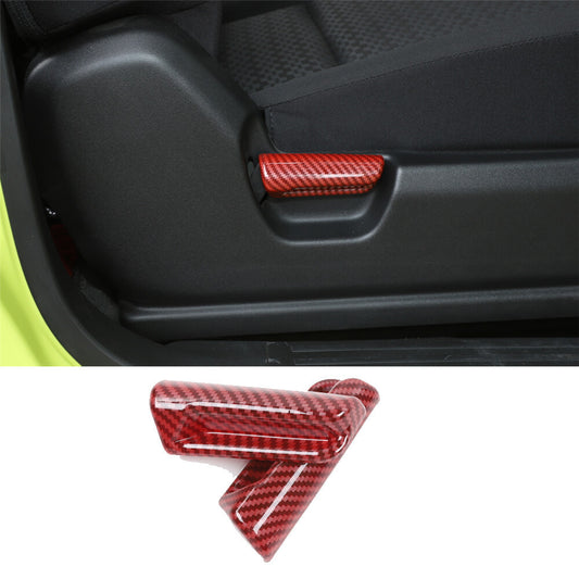 for Seat Back Adjustment Handle Cover Fit for Suzuki for Jimny 2019+ABS Red Carbon Fiber