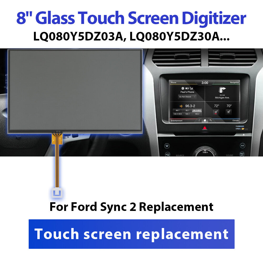 8 Touch Screen Digitizer f¨¹r for Lincoln for Ford Sync 2 Radio Navigation LQ080Y5DZ03