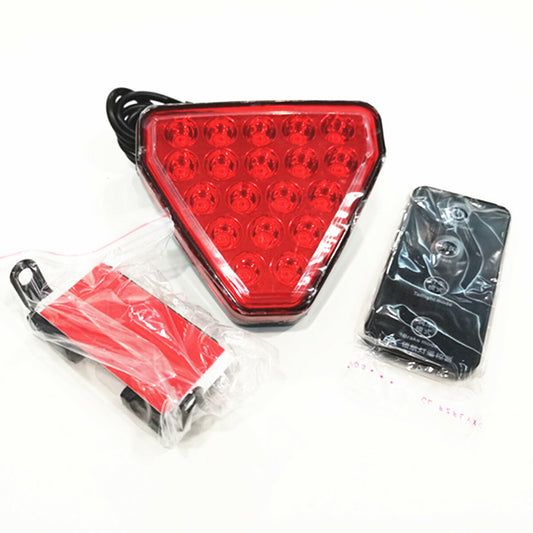 F1 Style 19LED Car SUV Rear Stop Tail 3rd Brake Lights Triangle W/Remote Control