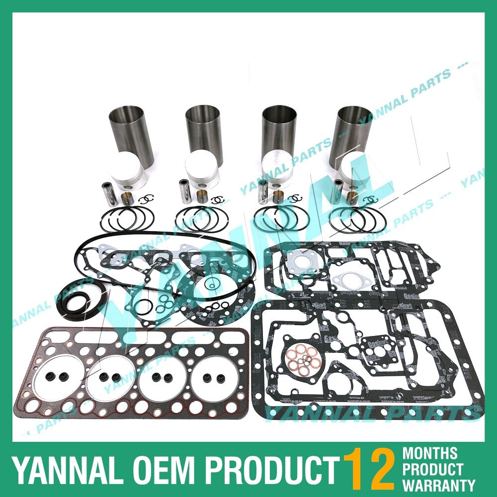 V1702 Overhaul and Reconstruction Kit with Full Gaskets for Kubota Diesel Engines