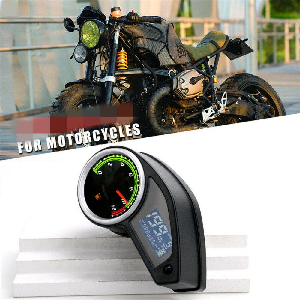 1x Waterproof Digital Speedometer Tachometer Fuel Gauge Odometer For Motorcycles n