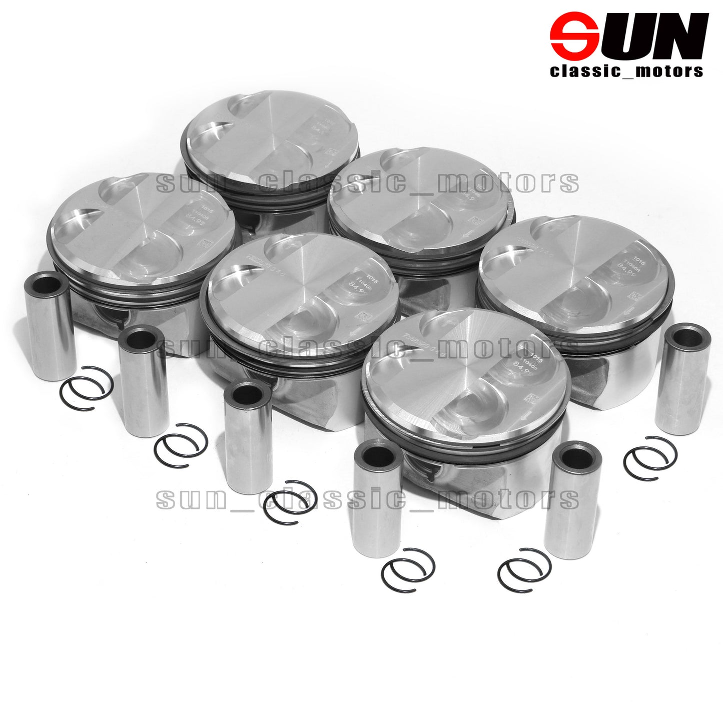 Piston and ring set 10.7:1 for E90 E60 E83 128i 328i 528i X1 N52 3.0L -