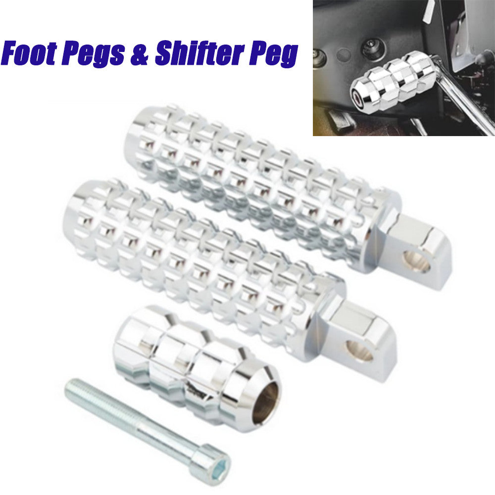 Foot spikes, footrests, and toe derailleur Pegs for Harley Sportster XL Breakout FXSB Chrome. n