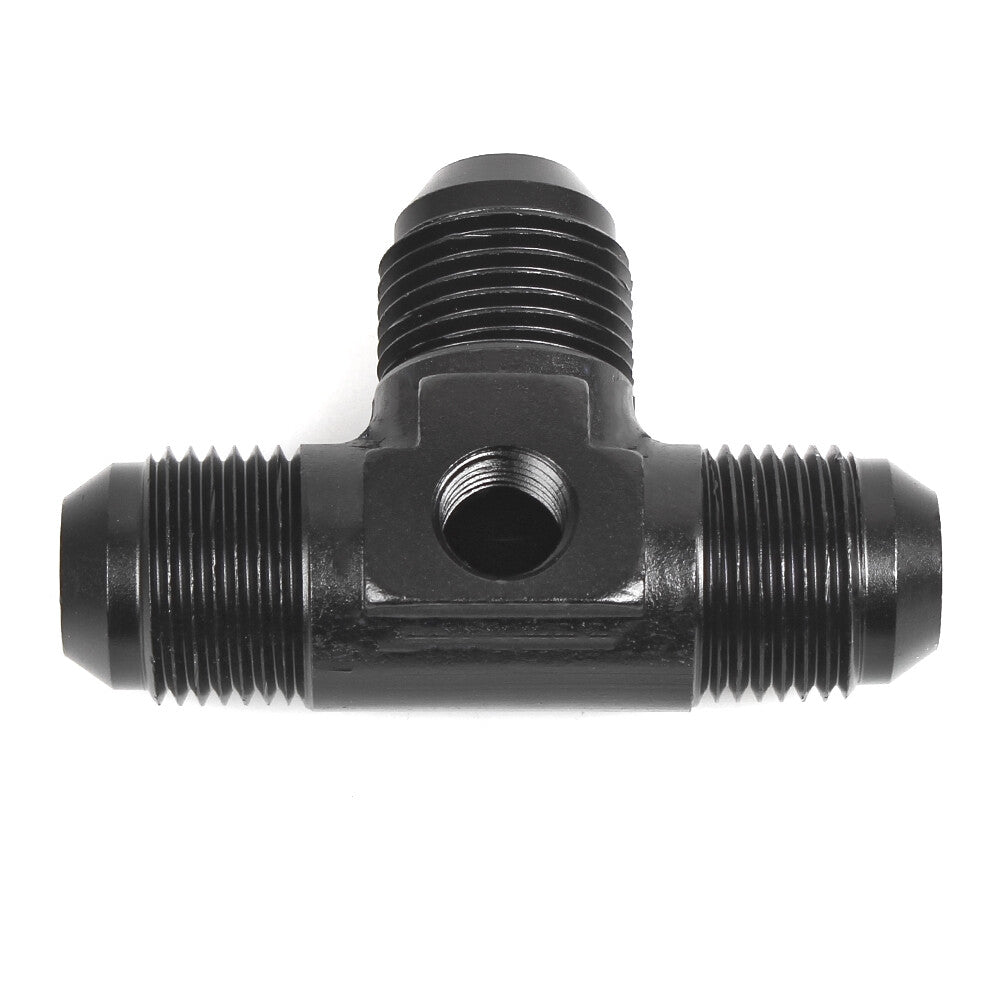 3-Way Tee T-Piece Hose Fitting Adapter AN6/8/10 Female to 2x AN Male Black Q