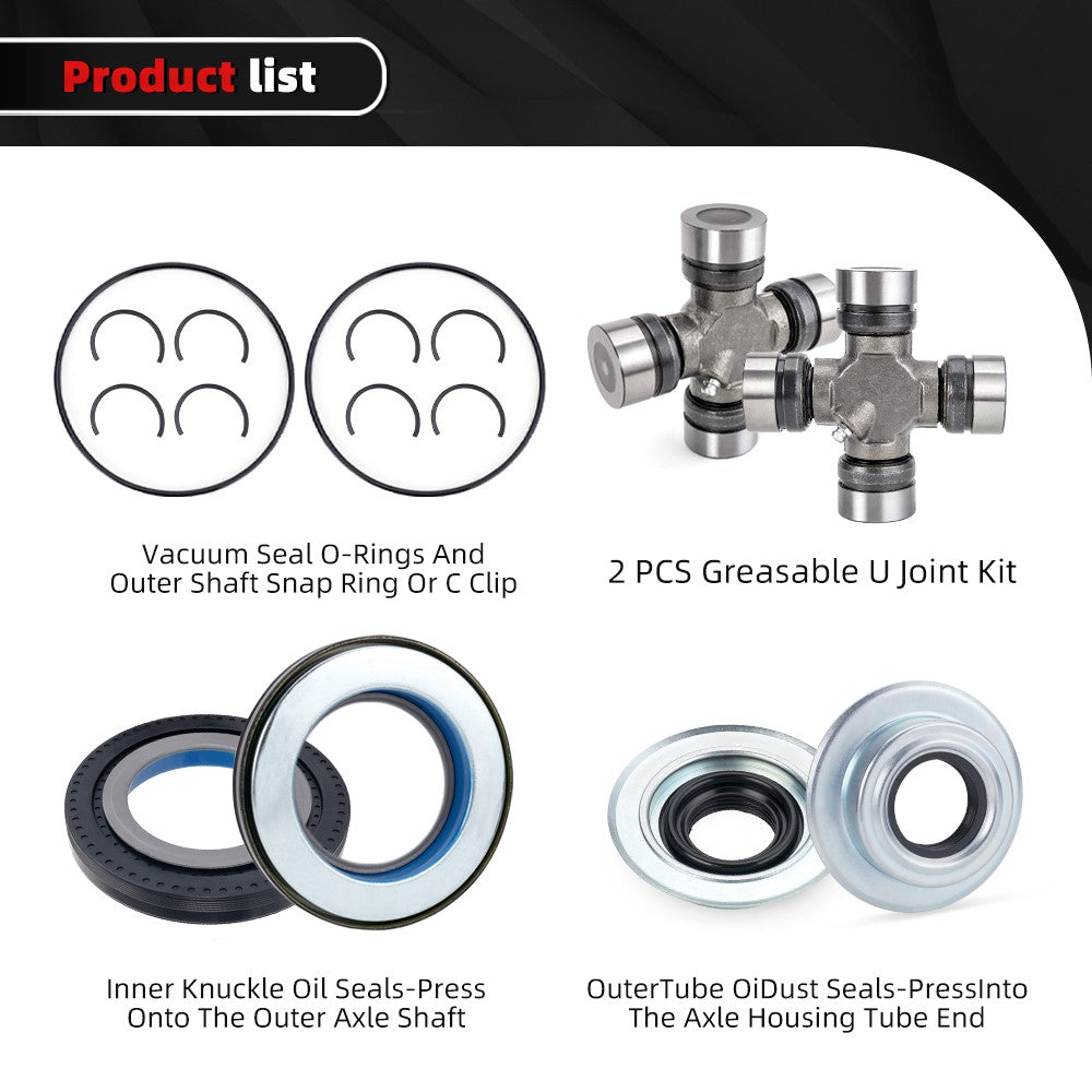New Front Axle Seal  U Joint Kit for Ford F250 F350 Super Duty 2005-2014