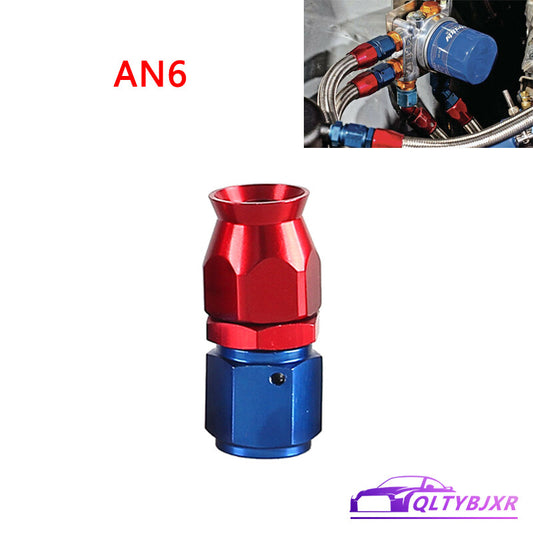 6AN PTFE Hose End Fittings Straight Aluminum Swivel AN6 For PTFE Hose Only Red