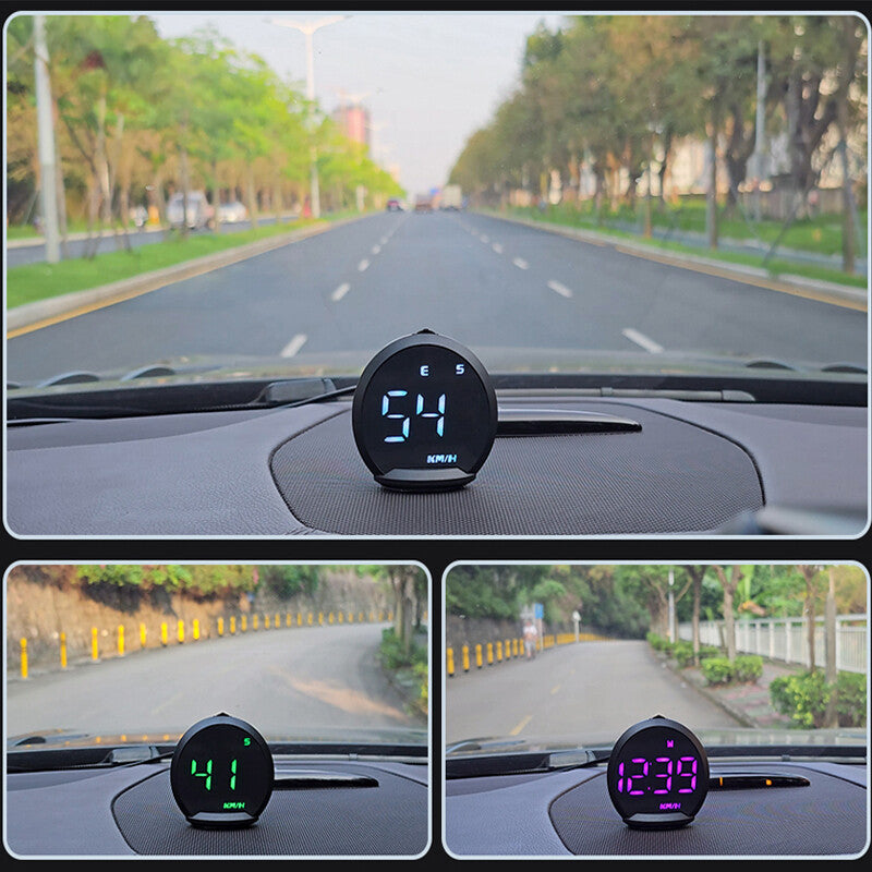 Car Durable Digital GPS HUD Head Up Display LED HD Speedometer Overspeed Alarm v