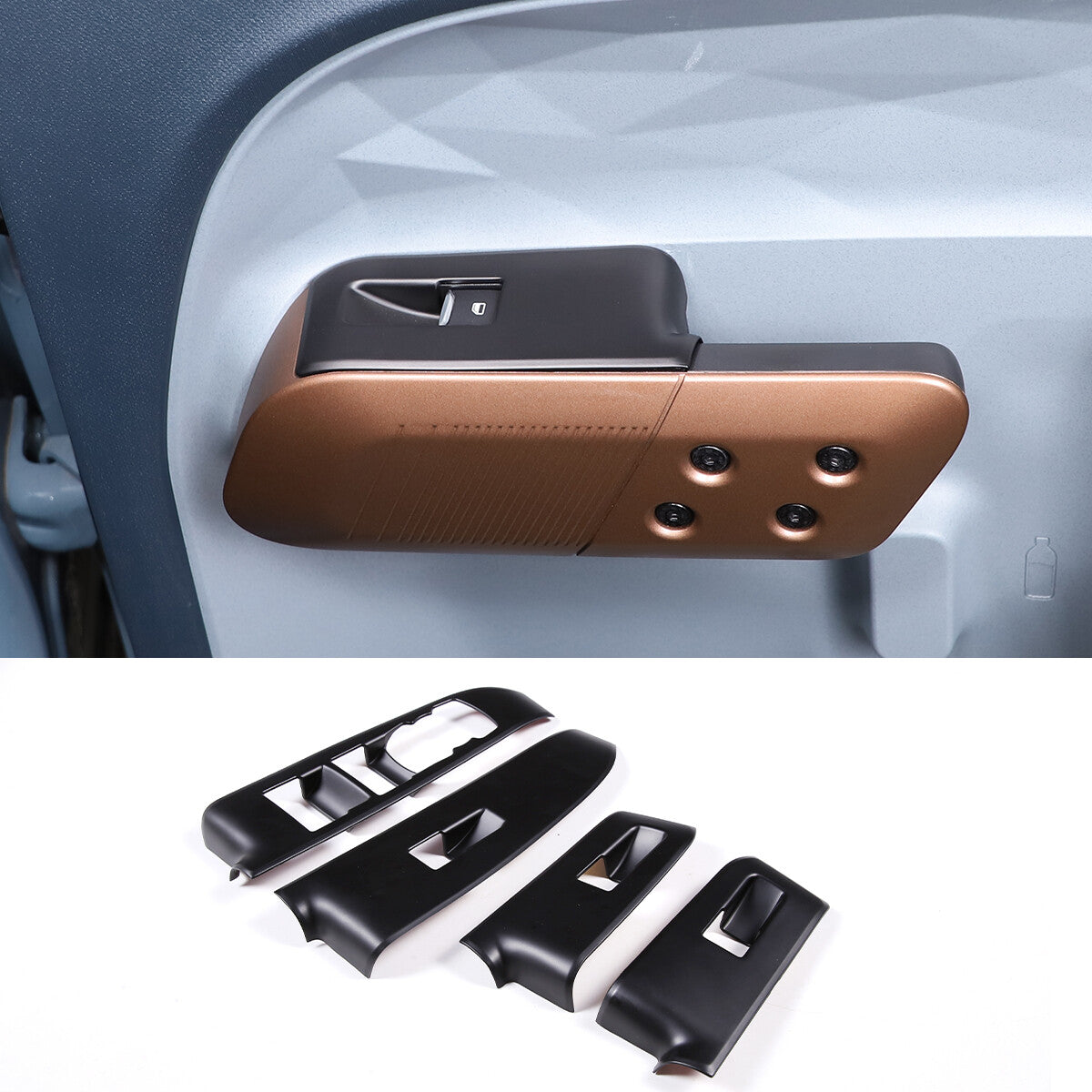 Glossy black tailgate handle cover tailgate handle decoration suitable for Ranger 2015-21- v