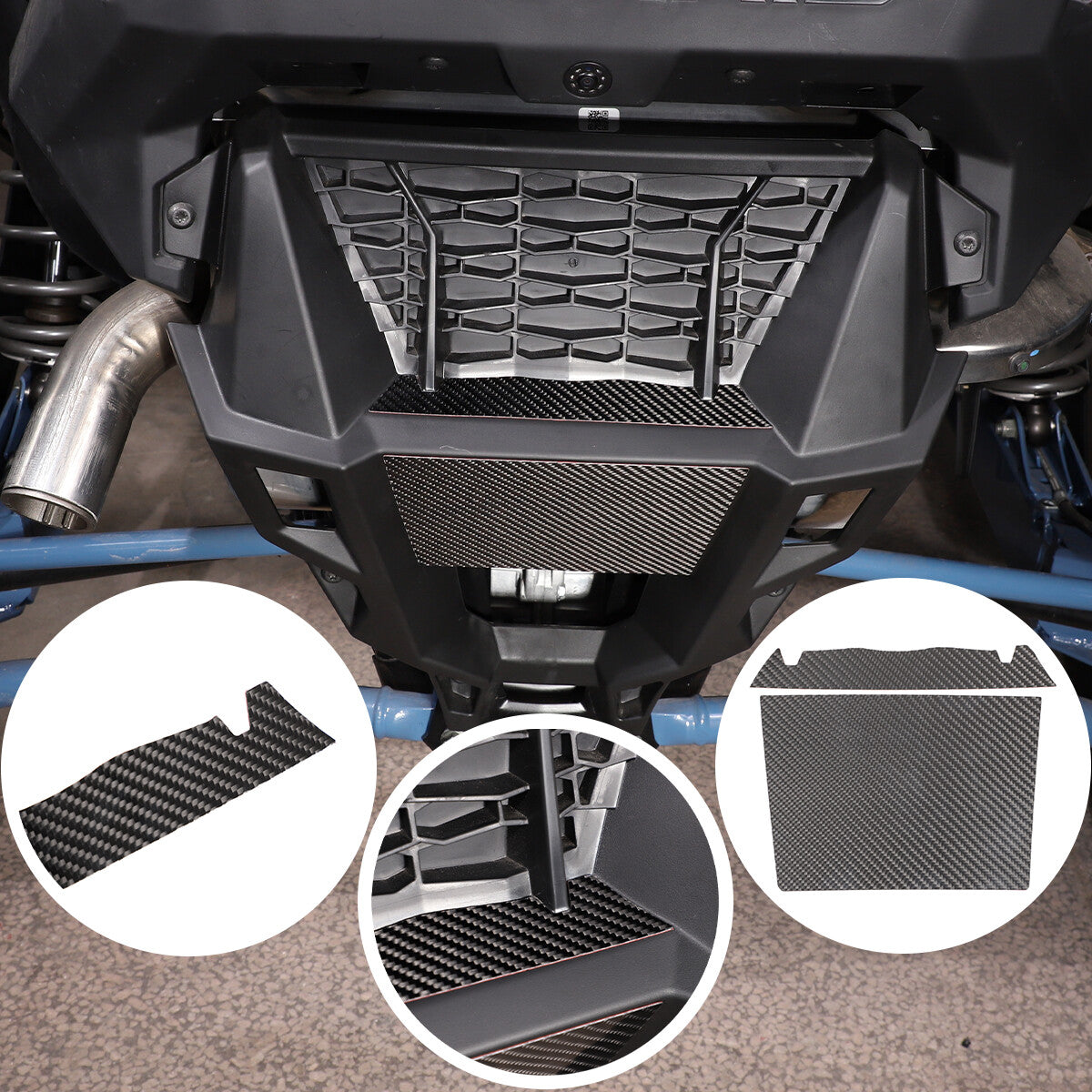 Carbon fiber front hood panel trim for Polaris RZR PRO XP Ultimate 2021+ n