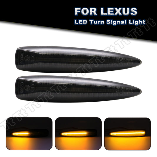 2 Sequential LED Fender Side Marker Signal Lights for for Lexus IS F LS LS460 LX570- v