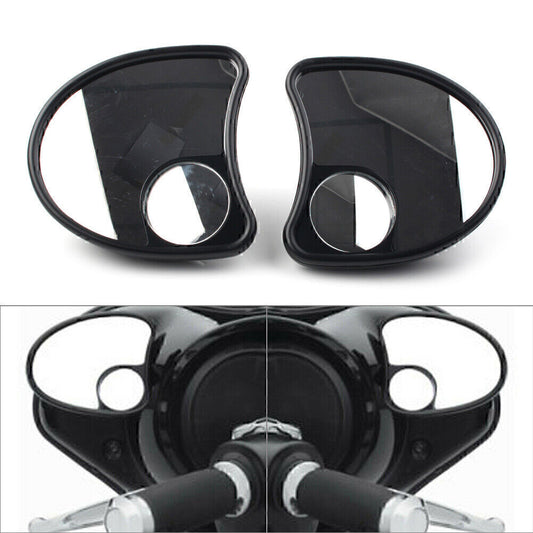 Fairing Mount Mirrors Blind Spot Side Mirror for Harley Batwing Touring 96 -2013 Q