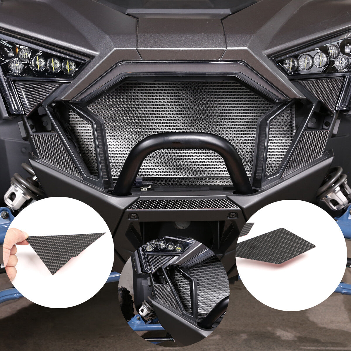 5-piece carbon fiber front panel trim for Polaris RZR PRO XP Ultimate 2021+ n