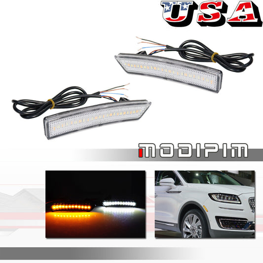 Suitable for 16-22 for Lincoln Nautilus MKX front fender sequential signal side marker lights - v