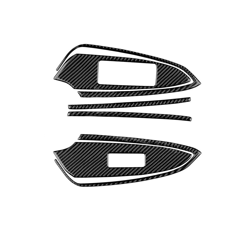 Carbon Fiber Inner Door Handle Frame Trim Cover For 3 F30 2013-2018 v