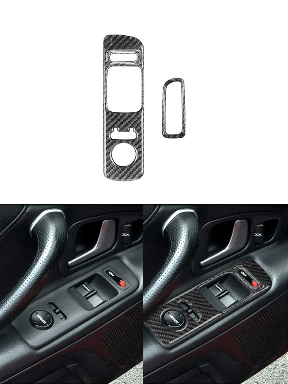 2Pcs Carbon Fiber Front Dashboard Air Vent Cover Trim for KIA Cadenza 2014-2016 v