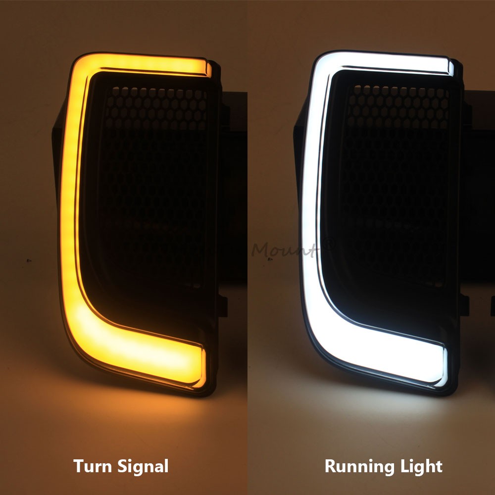 LED Fairing Lower Grill Turn Signal Light/Running Light for Harley Touring 14-23 Q