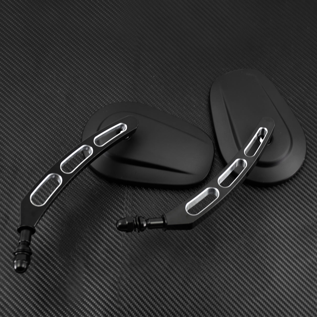 Matte Black RearView Side Mirrors Fit for Harley Sportster Softail Touring Dyna Q