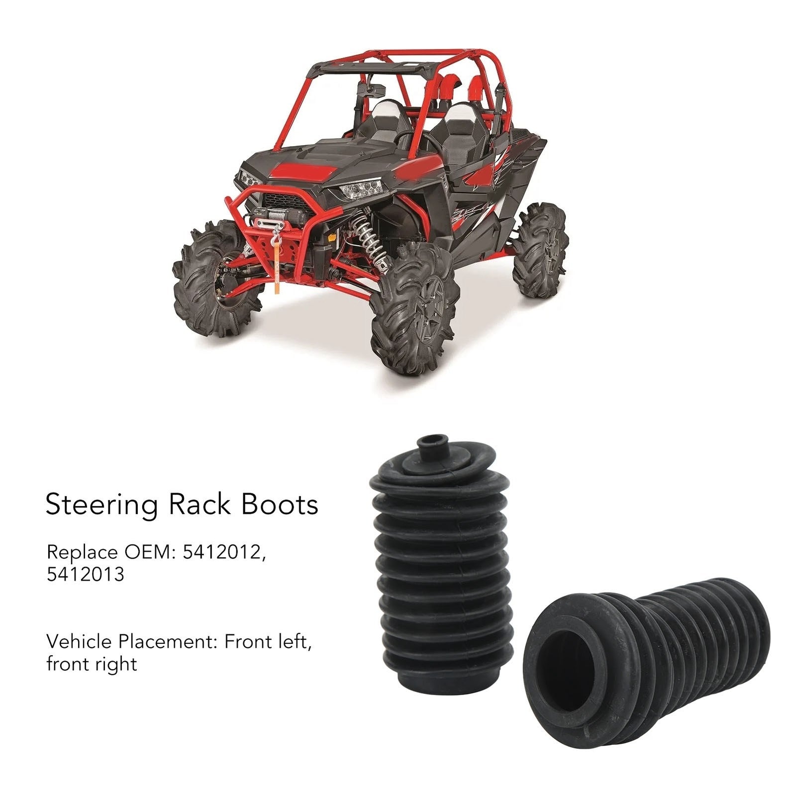 New Auto Pair Steering Rack Boots Rubber Pinion Bellow Boots 5412013 For