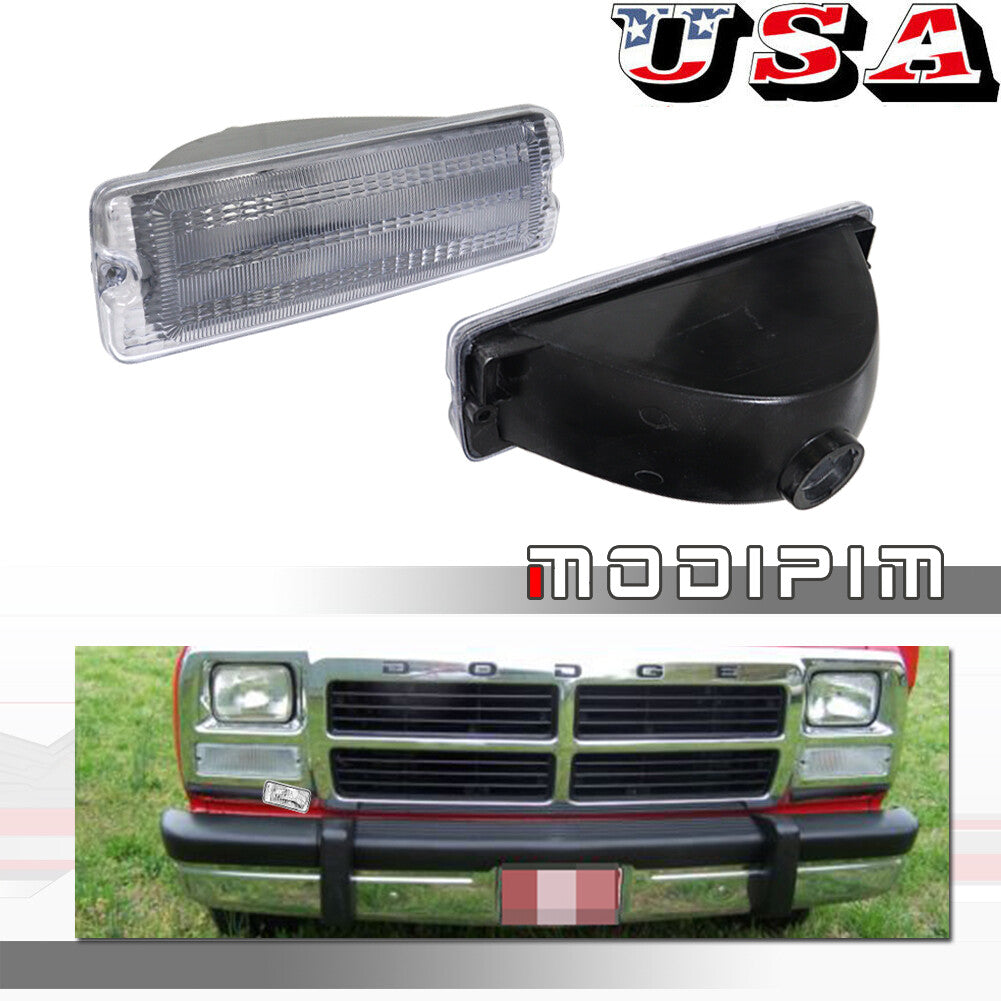 Suitable for 91-93 for Dodge D150 D250 D350/1991 Ramcharger headlights, turn signal lights, transparent- v