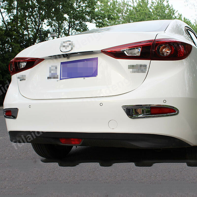for Mazda 3 Axela Sedan 2017-2018 Chrome Rear Fog Light Lamp Cover Trim Decorate