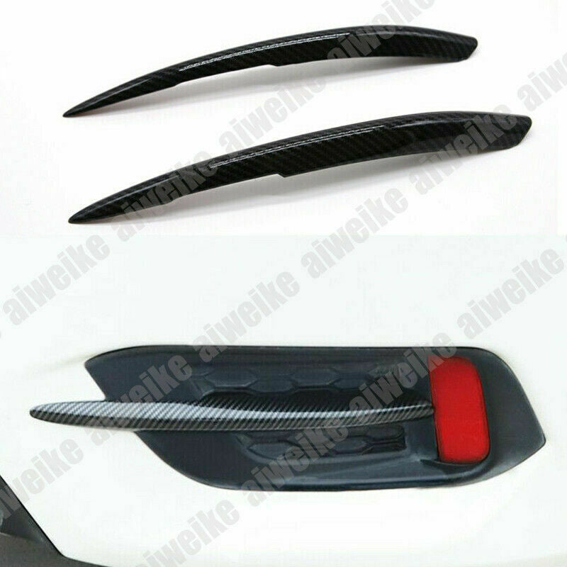 for Honda for Civic 2016-2021 Carbon Fiber Grain Rear Fog Light Lamp Strip Cover 2